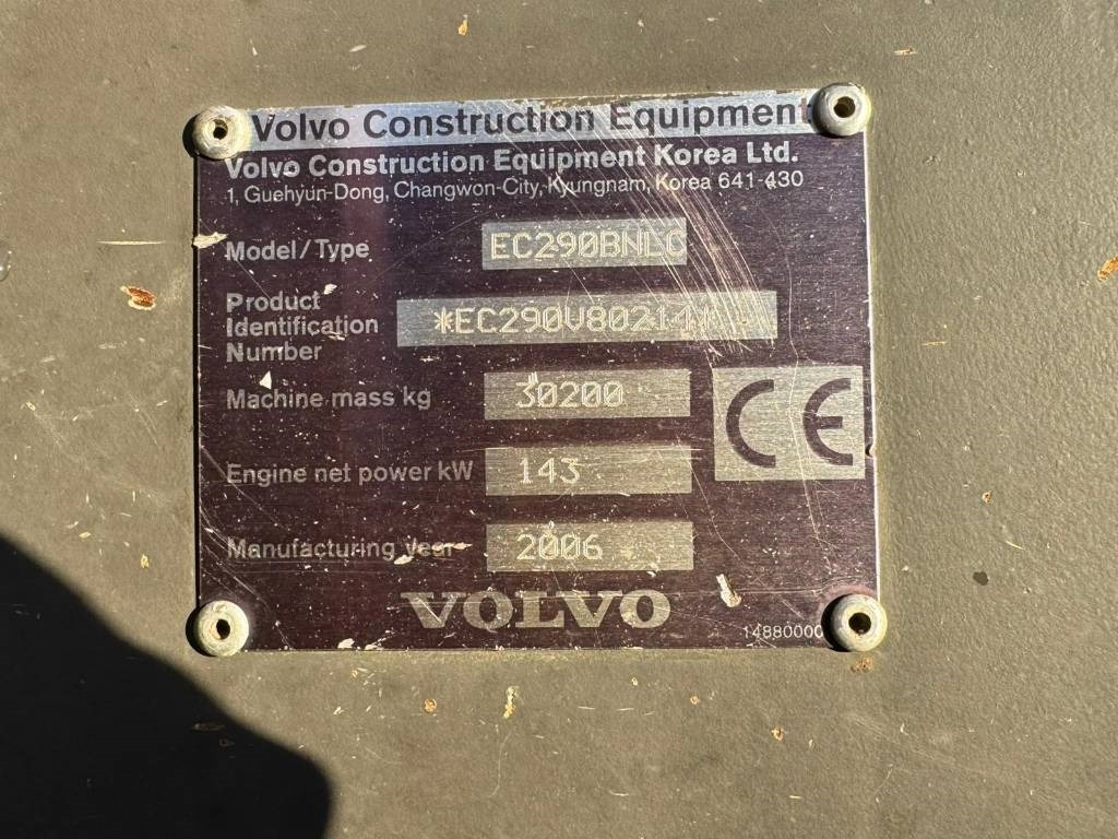 Bager guseničar Volvo EC 290 B N LC: slika 14 Bager guseničar Volvo EC 290 B N LC: slika 14