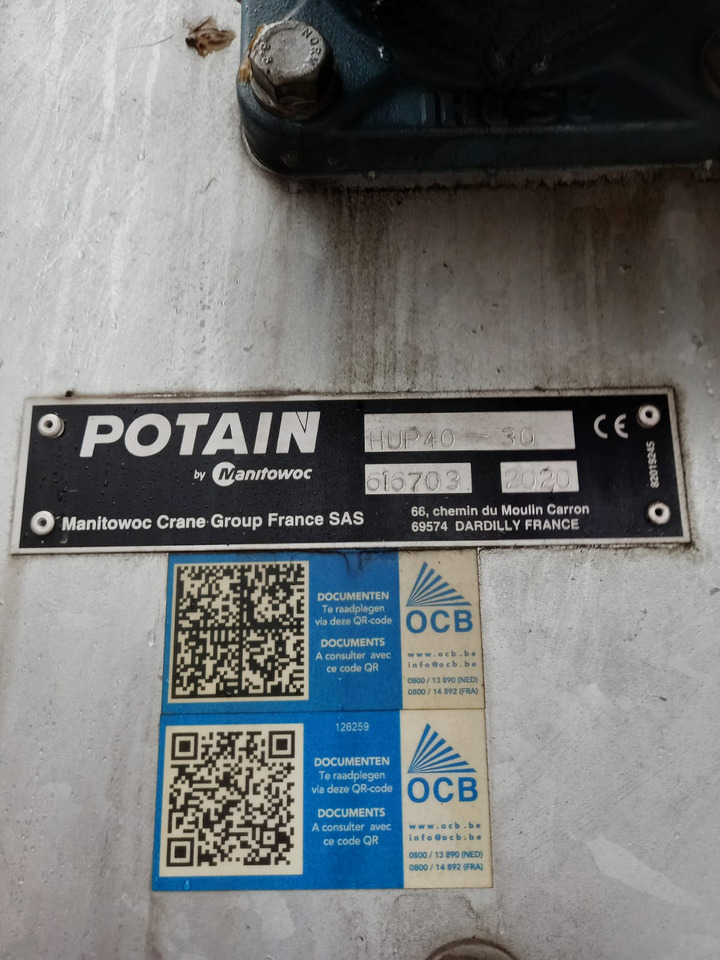 Potain HUP 40-30 - Brzomontirajući kran: slika 1 Potain HUP 40-30 - Brzomontirajući kran: slika 1