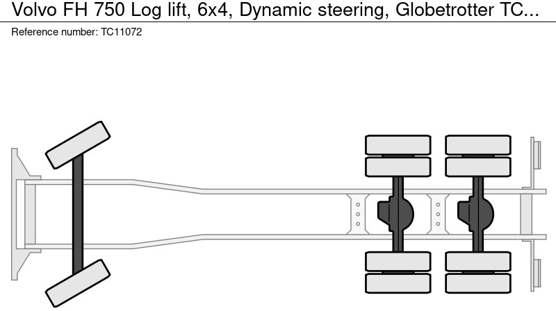 Šticar, Kamion sa dizalicom Volvo FH 750 Loglift, 6x4, Dynamic steering, Globetrotter: slika 12