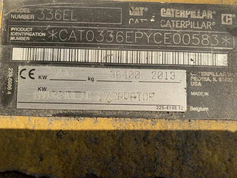 Bager guseničar Caterpillar 336EL TIER 4 CE ONLY 11950 HOURS: slika 15 Bager guseničar Caterpillar 336EL TIER 4 CE ONLY 11950 HOURS: slika 15