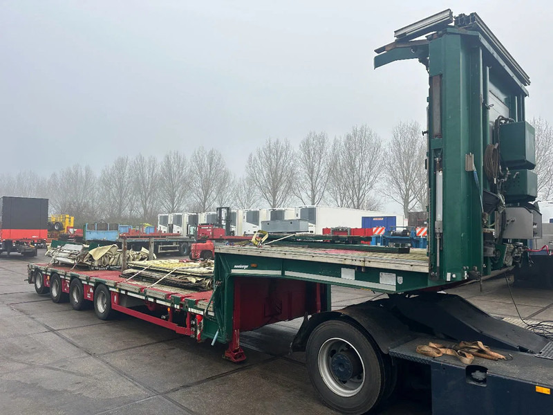 MEUSBURGER 4 axel steering, Double extendable up to 28 meters, extendable up to 3.2 meters, radio controlled, sliding roof - Niska poluprikolica za prevoz: slika 3 MEUSBURGER 4 axel steering, Double extendable up to 28 meters, extendable up to 3.2 meters, radio controlled, sliding roof - Niska poluprikolica za prevoz: slika 3