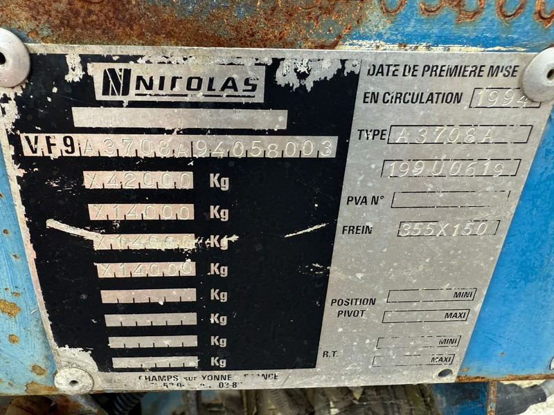 Niska poluprikolica za prevoz Nicolas 5+3 REMOTE CONTROLE, 116 TON GVW: slika 18