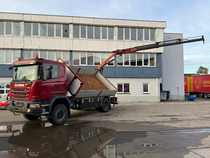 Scania G370 4X4 EURO 6 + 3-SIDE TIPPER + PALFINGER PK9002 + REMOTE - Istovarivač, Kamion sa dizalicom: slika 1 Scania G370 4X4 EURO 6 + 3-SIDE TIPPER + PALFINGER PK9002 + REMOTE - Istovarivač, Kamion sa dizalicom: slika 1