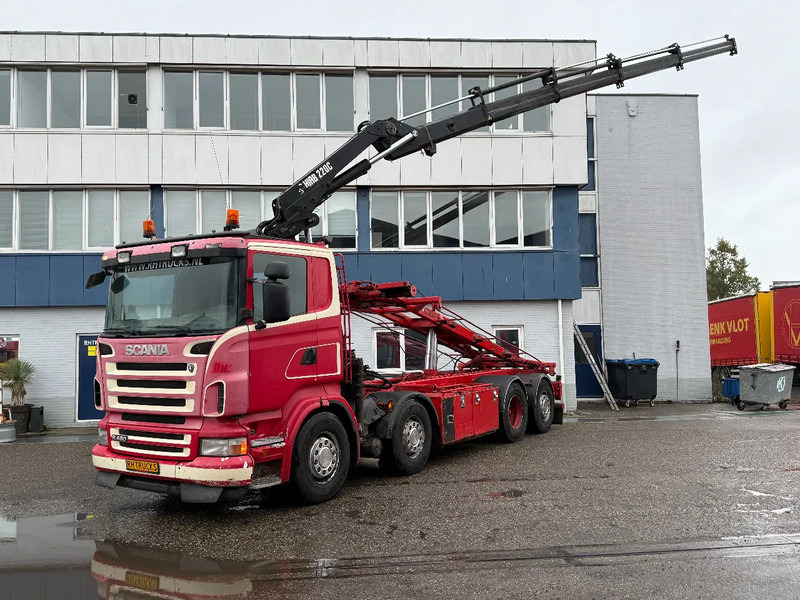 Scania R480 8X2 + HIAB 220-4 + REMOTE + HIAB MULTILIFT - Kamion sa kablovskim sistemom, Kamion sa dizalicom: slika 1 Scania R480 8X2 + HIAB 220-4 + REMOTE + HIAB MULTILIFT - Kamion sa kablovskim sistemom, Kamion sa dizalicom: slika 1