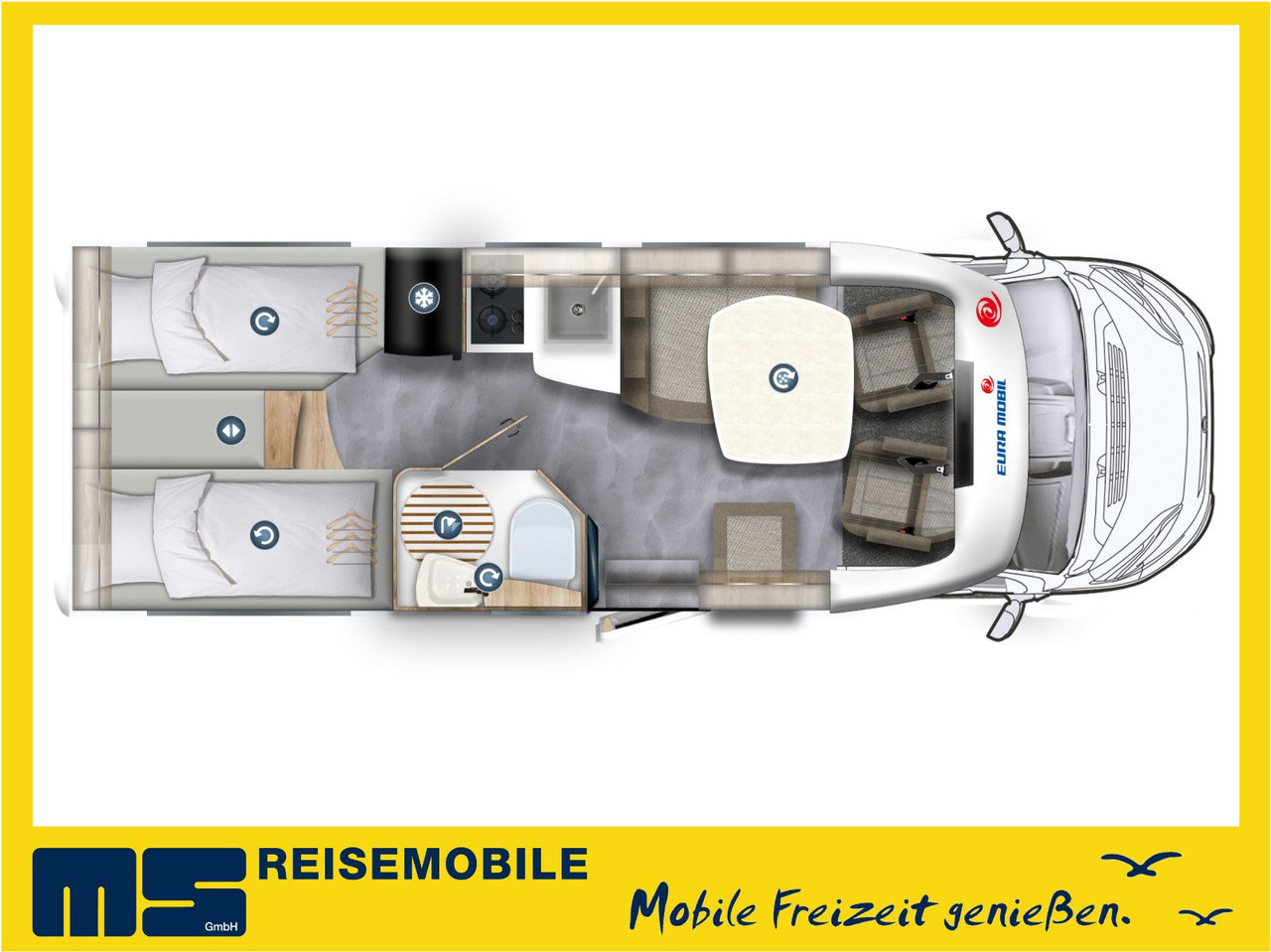 Eura Mobil PROFILA RS 695 EB /-2026-/ HUBBETT& EINZELBETTEN - Poluintegrisani kamper: slika 2 Eura Mobil PROFILA RS 695 EB /-2026-/ HUBBETT& EINZELBETTEN - Poluintegrisani kamper: slika 2