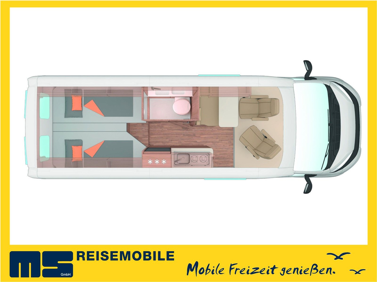 Weinsberg CARABUS 630 ME-EDITION FIRE /-2026-/EINZELBETTEN - Kamp kombi: slika 2 Weinsberg CARABUS 630 ME-EDITION FIRE /-2026-/EINZELBETTEN - Kamp kombi: slika 2