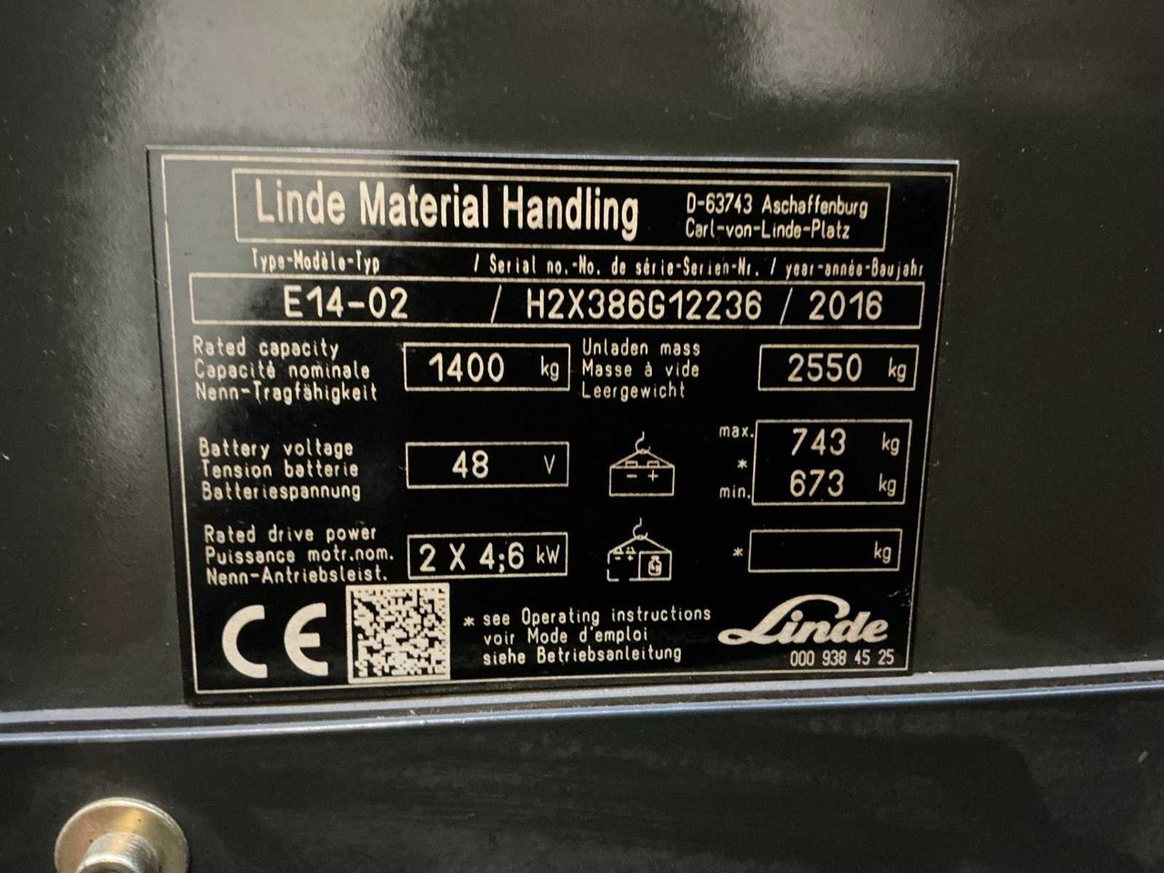 2016 LINDE E14-02 FORKLIFT TRUCK - Viljuškar: slika 3 2016 LINDE E14-02 FORKLIFT TRUCK - Viljuškar: slika 3