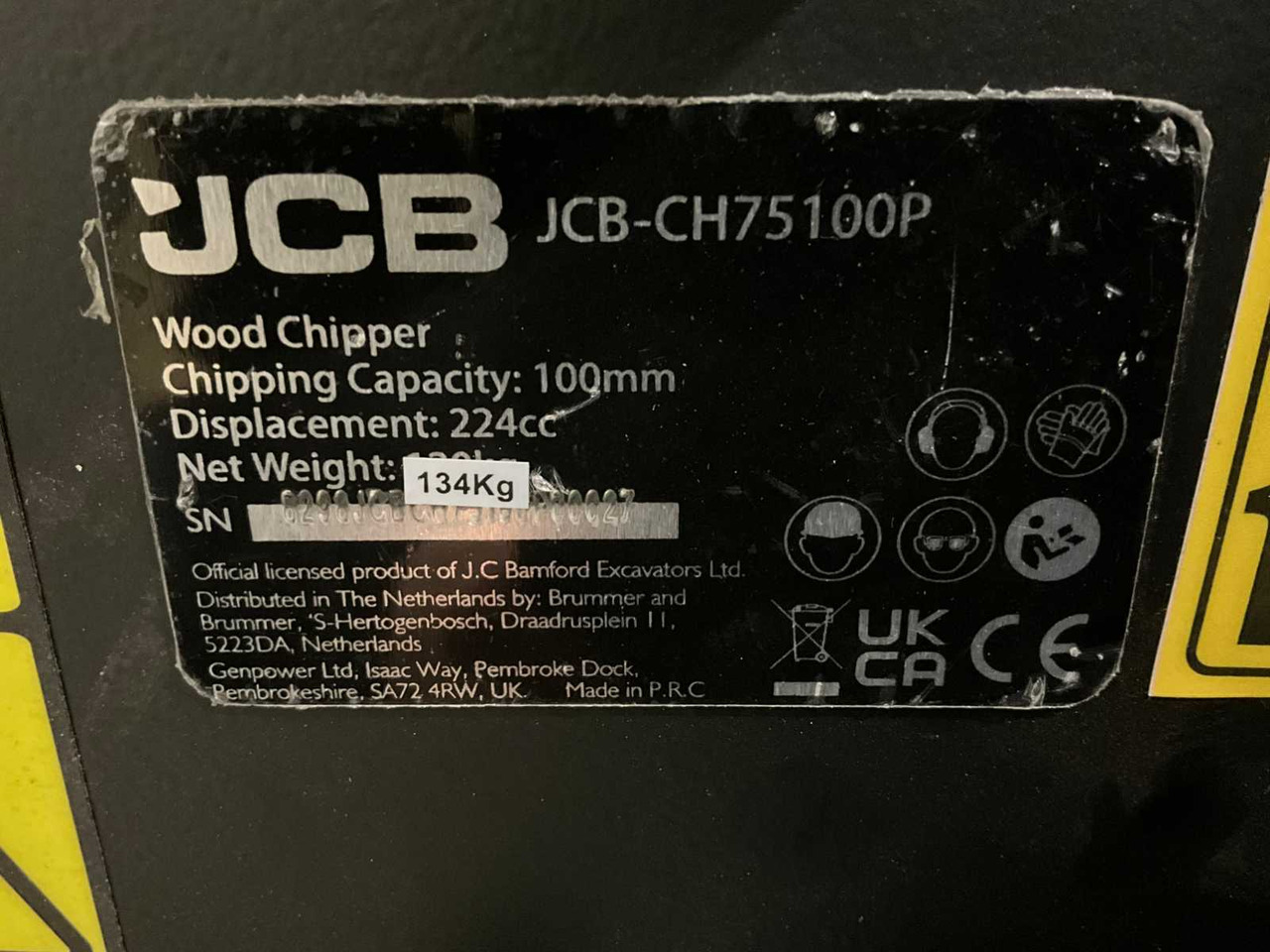 Strugač za drvo JCB CH75100P: slika 15