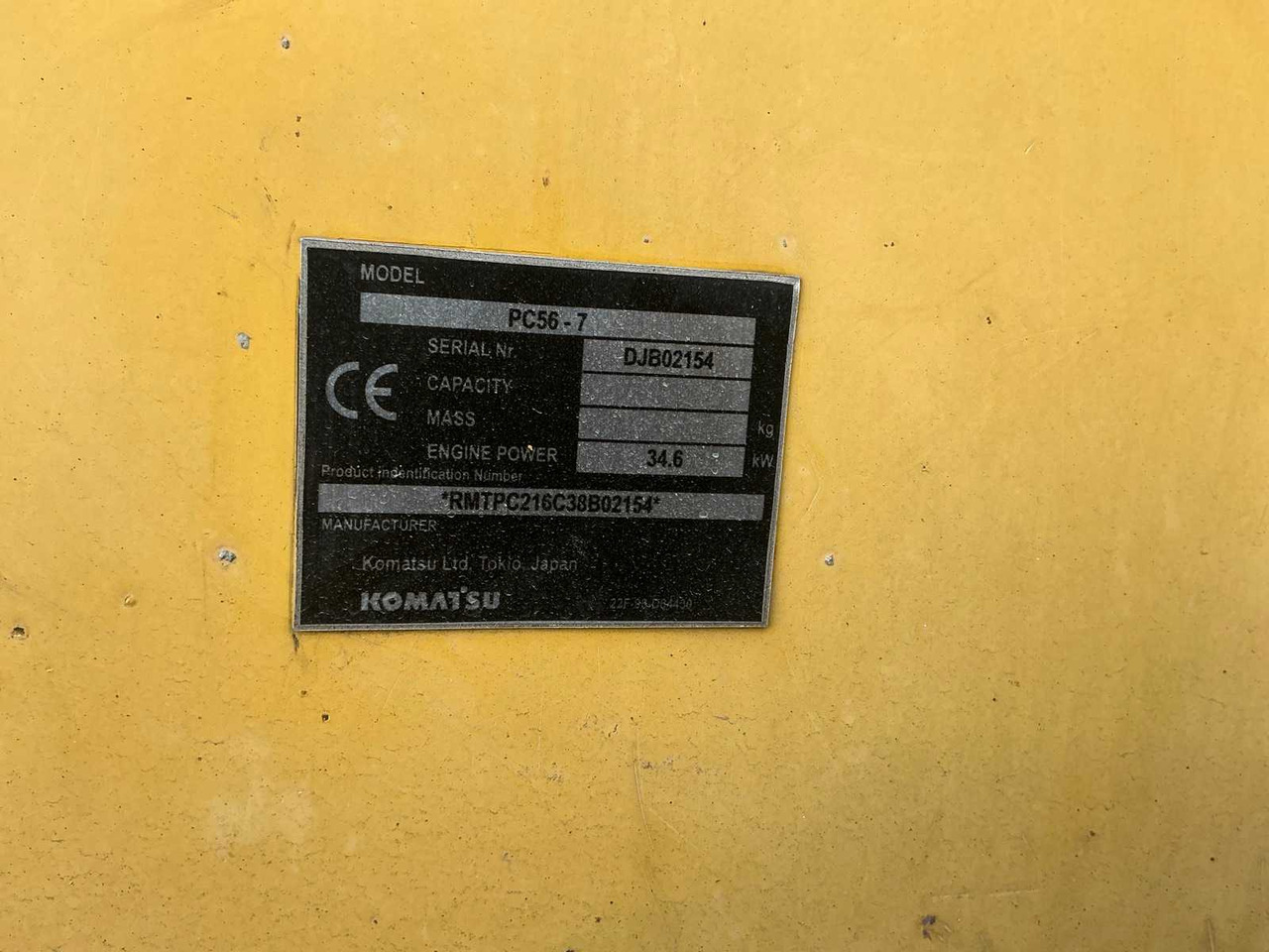 Mini bager Komatsu KOMATSU - PC 56 -7 - MINI-EXCAVATOR - 2007: slika 16