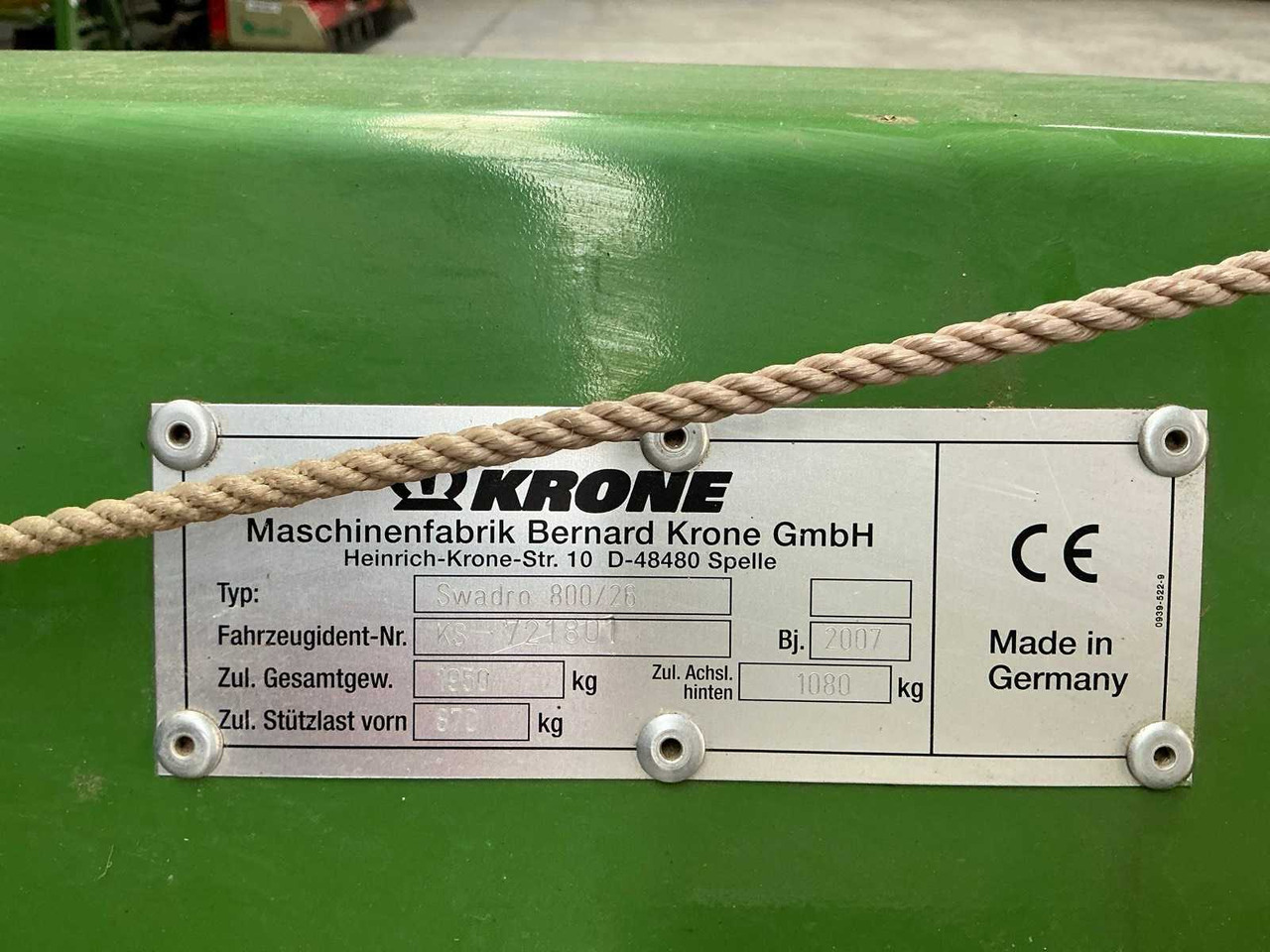 Poljoprivredna mašina Krone Swadro 800/26: slika 12