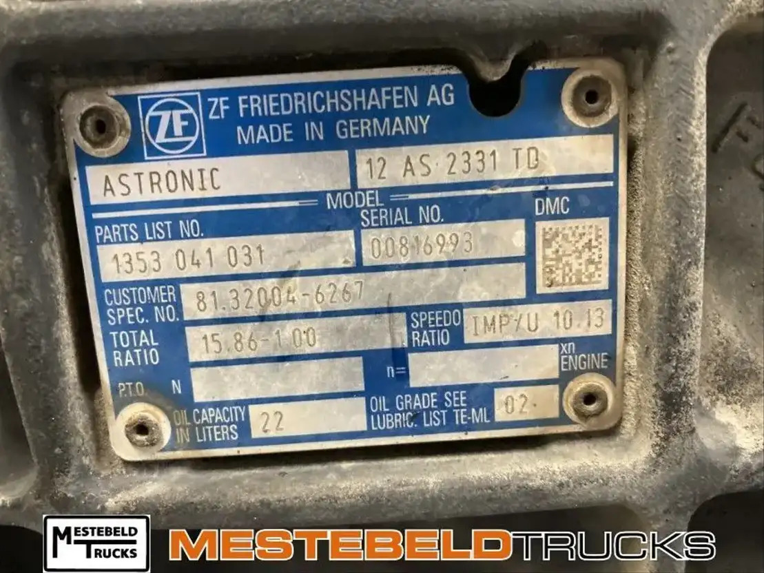 MAN Versnellingsbak 12AS2130TD - Menjač i delovi za Kamion: slika 5 MAN Versnellingsbak 12AS2130TD - Menjač i delovi za Kamion: slika 5