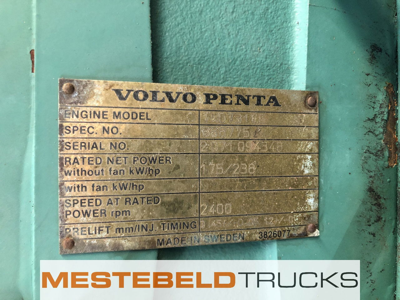 Volvo Penta Motor TWD 731 VE - Motor za Kamion: slika 5 Volvo Penta Motor TWD 731 VE - Motor za Kamion: slika 5