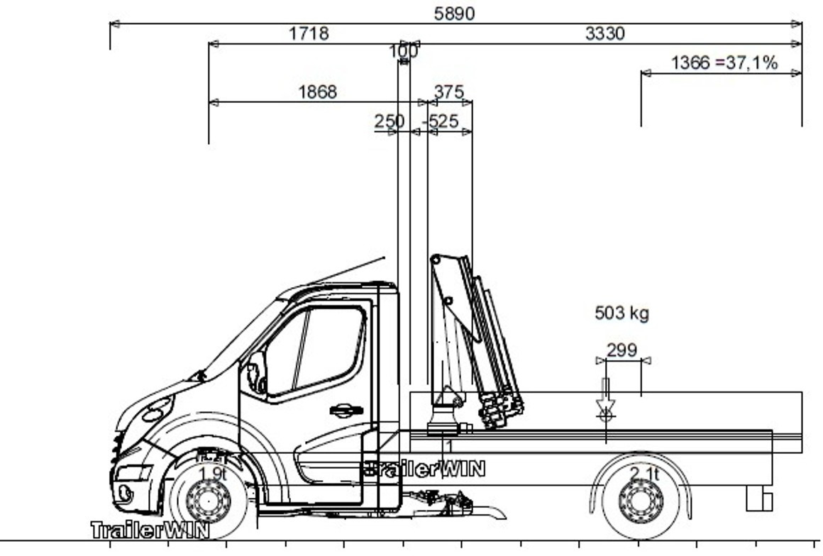 RENAULT Master L2H1 (neues Mod.) Alupritsche m. Kran - Dostavno vozilo s ravnom platformom: slika 3 RENAULT Master L2H1 (neues Mod.) Alupritsche m. Kran - Dostavno vozilo s ravnom platformom: slika 3