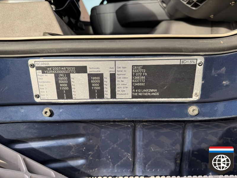 Tegljač Scania R410 NIGHT A/C / 2X TANK / RETARDER / TUV: 06-26: slika 20