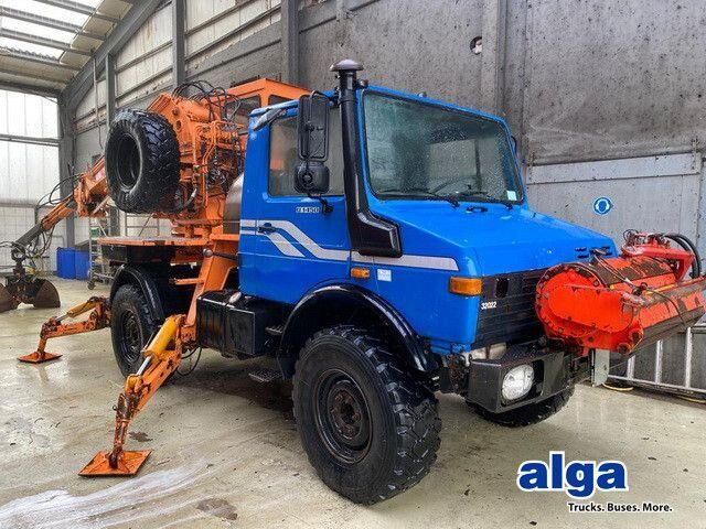 Unimog U 1450 4x4, Zug & Bergwinde, Kran, Greifer, AH - Građevinska mašina: slika 1 Unimog U 1450 4x4, Zug & Bergwinde, Kran, Greifer, AH - Građevinska mašina: slika 1