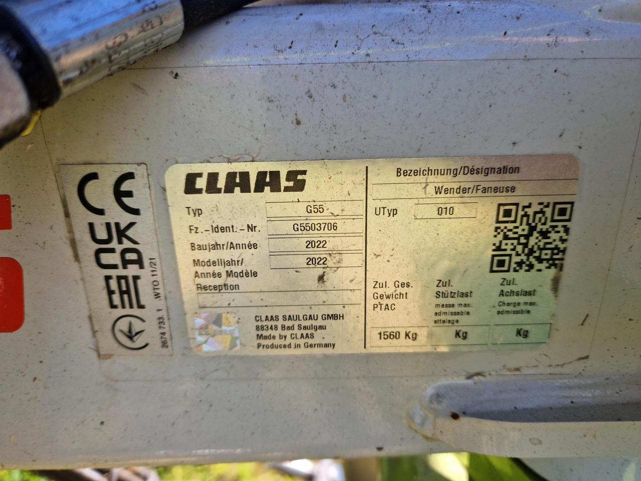 CLAAS Volto 1100 - Prevrtač/ Grabuljač: slika 2 CLAAS Volto 1100 - Prevrtač/ Grabuljač: slika 2
