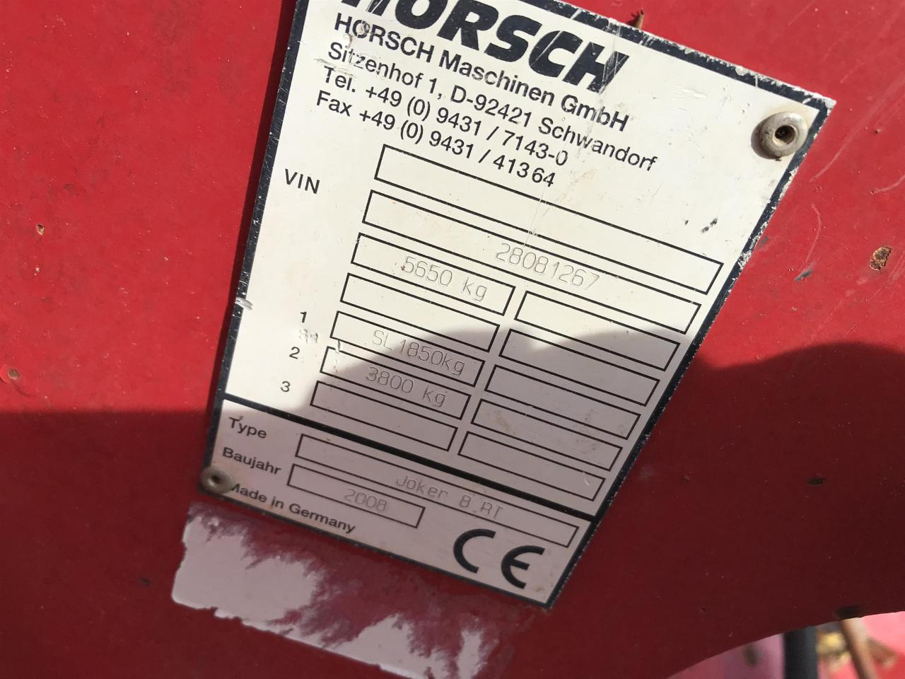 Horsch JOKER 8 RT - Tanjirača: slika 2 Horsch JOKER 8 RT - Tanjirača: slika 2