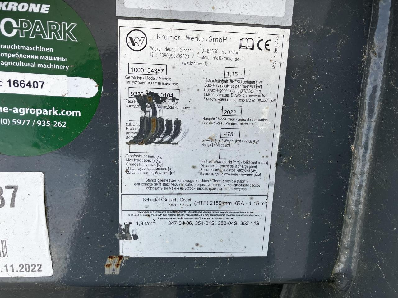 Kašika Kramer 2150 mm: slika 6