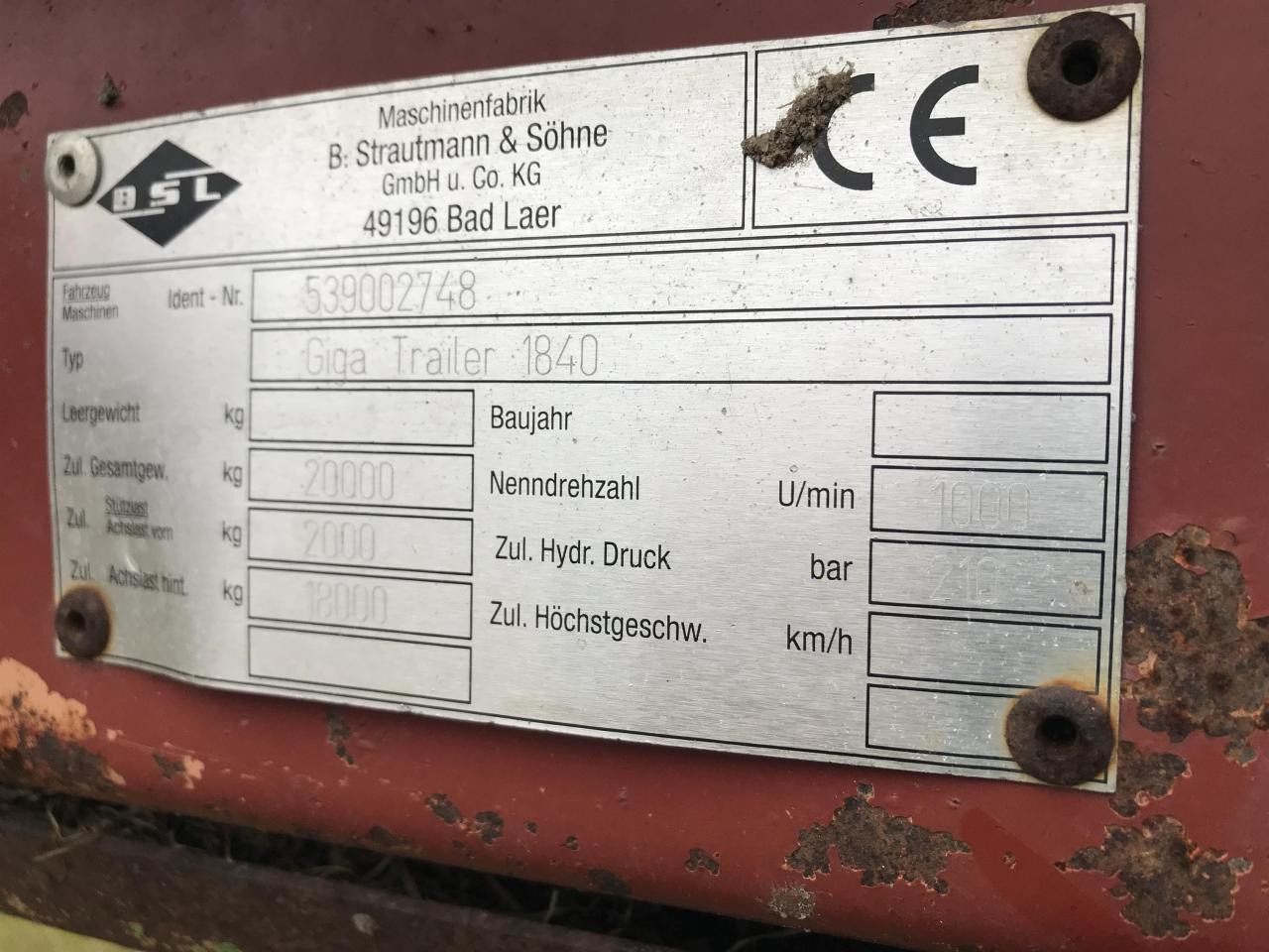 Prikolica sa automatskim punjenjem Strautmann Giga Trailer 1840: slika 12 Prikolica sa automatskim punjenjem Strautmann Giga Trailer 1840: slika 12