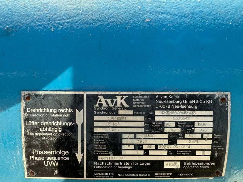 AVK 450 kVA generatordeel Alternator as New ! 196 hours - Set generatora: slika 4 AVK 450 kVA generatordeel Alternator as New ! 196 hours - Set generatora: slika 4