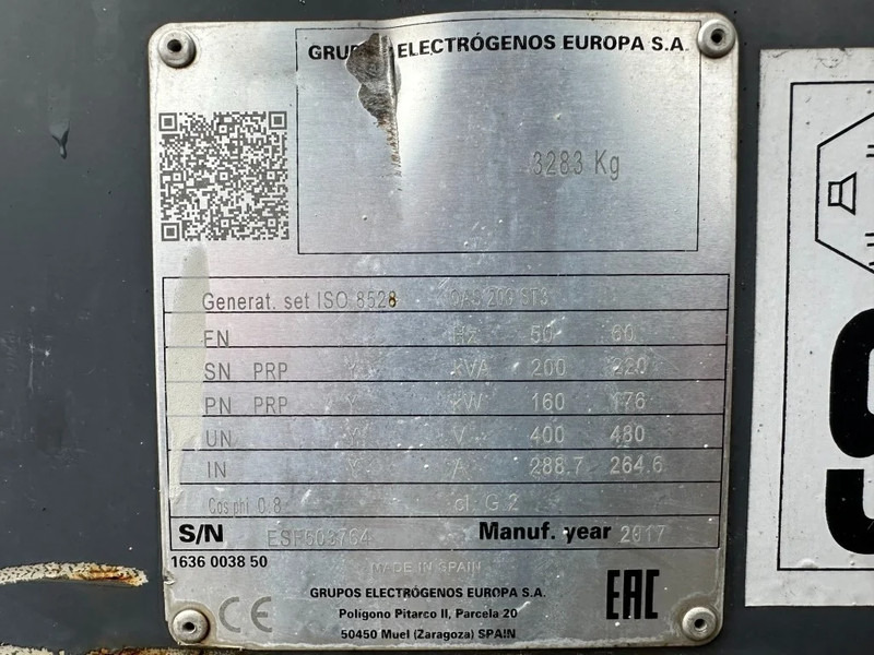 Atlas-Copco QAS 200 Volvo Leroy Somer 220 kVA Silent Rental generatorset - Set generatora: slika 3 Atlas-Copco QAS 200 Volvo Leroy Somer 220 kVA Silent Rental generatorset - Set generatora: slika 3