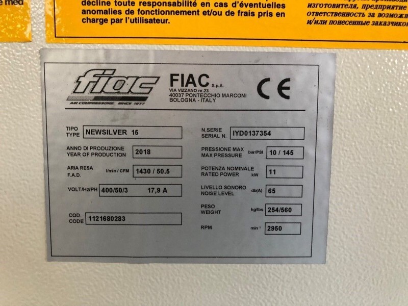 Fiac New Silver 15 / 500 Silent 11 kW 1430 L / min Elektrische Schroefcompressor met ketel - Kompresor za vazduh: slika 5 Fiac New Silver 15 / 500 Silent 11 kW 1430 L / min Elektrische Schroefcompressor met ketel - Kompresor za vazduh: slika 5