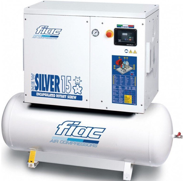 Fiac New Silver 15 / 500 Silent 11 kW 1430 L / min Elektrische Schroefcompressor met ketel - Kompresor za vazduh: slika 1 Fiac New Silver 15 / 500 Silent 11 kW 1430 L / min Elektrische Schroefcompressor met ketel - Kompresor za vazduh: slika 1