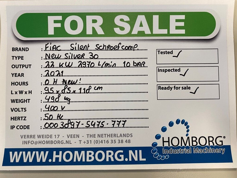 Fiac New Silver 30 Silent 22 KW 2970 L / min 10 Bar Elektrische Schroefcompressor - Kompresor za vazduh: slika 2 Fiac New Silver 30 Silent 22 KW 2970 L / min 10 Bar Elektrische Schroefcompressor - Kompresor za vazduh: slika 2