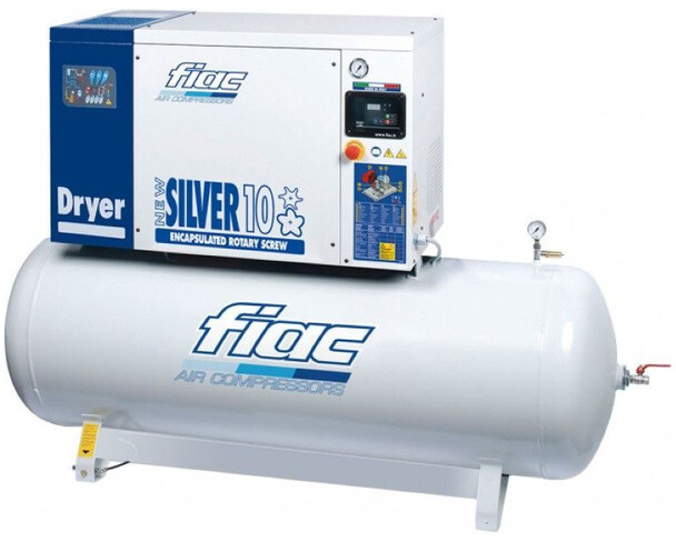 Fiac New Silver D 10 / 300 Silent 7.5 kW 860 L / min 10 bar Elektrische Schroefcompressor met ketel en droger - Kompresor za vazduh: slika 1 Fiac New Silver D 10 / 300 Silent 7.5 kW 860 L / min 10 bar Elektrische Schroefcompressor met ketel en droger - Kompresor za vazduh: slika 1