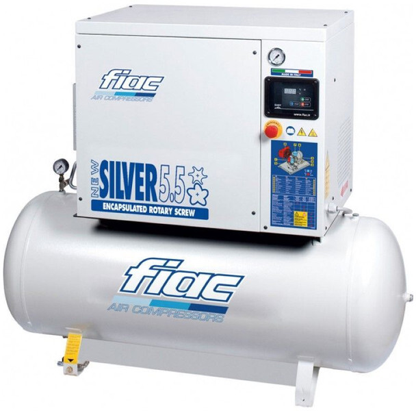 Fiac NewSilver 5.5 / 200 Silent 4 kW 450 L / min 10 Bar Elektrische Schroefcompressor met ketel - Kompresor za vazduh: slika 1 Fiac NewSilver 5.5 / 200 Silent 4 kW 450 L / min 10 Bar Elektrische Schroefcompressor met ketel - Kompresor za vazduh: slika 1