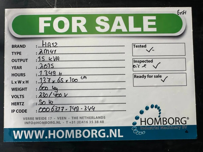 Set generatora Hatz 2M41 15 kVA generatorset: slika 12 Set generatora Hatz 2M41 15 kVA generatorset: slika 12