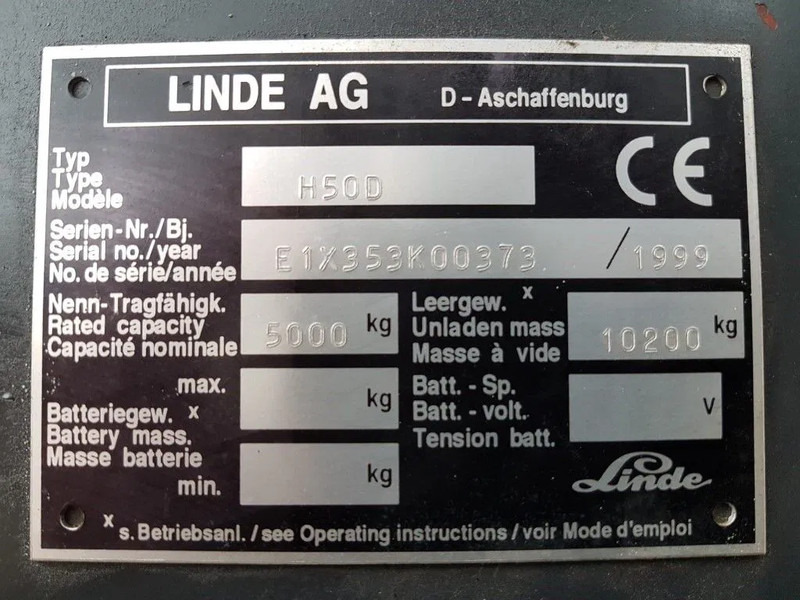 Linde H50D 5 ton Diesel Duplex Sideshift Positioner Heftruck - Dizel viljuškar: slika 4 Linde H50D 5 ton Diesel Duplex Sideshift Positioner Heftruck - Dizel viljuškar: slika 4