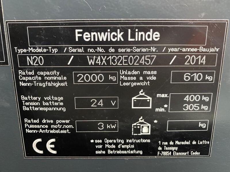 Linde N20 2 ton Elektrische Orderpicker Meerijder Palletwagen - Kolica za palete: slika 3 Linde N20 2 ton Elektrische Orderpicker Meerijder Palletwagen - Kolica za palete: slika 3
