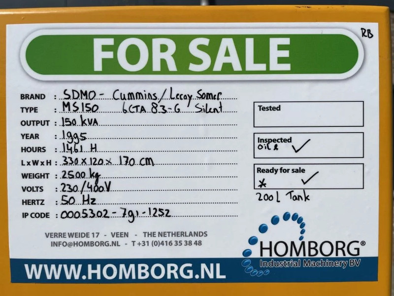 Set generatora SDMO Cummins Leroy Somer 150 kVA silent: slika 18 Set generatora SDMO Cummins Leroy Somer 150 kVA silent: slika 18