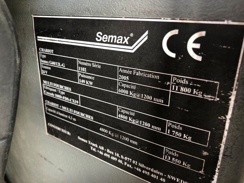 Semax Semax G60/12L-G 6 ton LPG Heftruck - Gasni viljuškar: slika 3 Semax Semax G60/12L-G 6 ton LPG Heftruck - Gasni viljuškar: slika 3