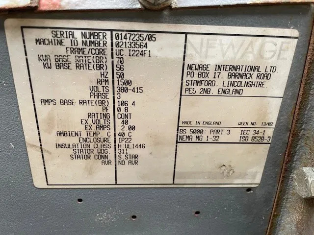 Stamford 70 kVA generatordeel UCI224F1 - Set generatora: slika 3 Stamford 70 kVA generatordeel UCI224F1 - Set generatora: slika 3