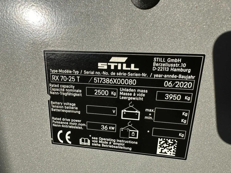 Still RX70-25 T 2.5 ton Duplex Sideshift LPG Heftruck 2020 - Gasni viljuškar: slika 4 Still RX70-25 T 2.5 ton Duplex Sideshift LPG Heftruck 2020 - Gasni viljuškar: slika 4