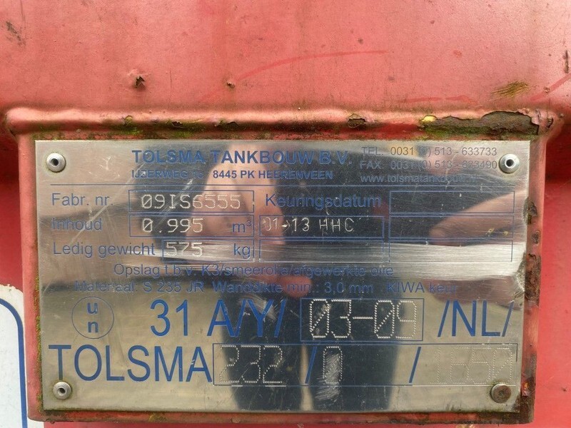 Tolsma Kiwa IBC 1000 liter dieseltank met handpomp - Rezervoar za skladištenje: slika 3 Tolsma Kiwa IBC 1000 liter dieseltank met handpomp - Rezervoar za skladištenje: slika 3