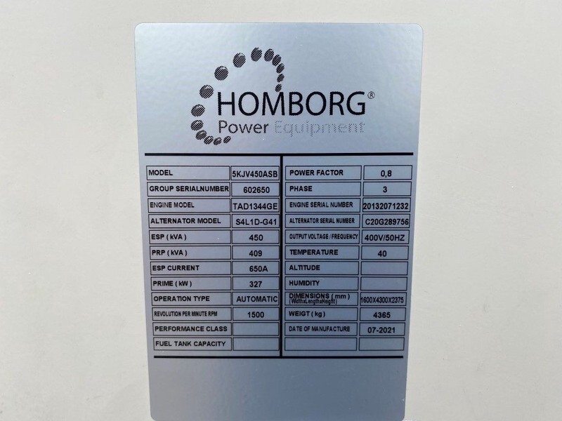 Volvo TAD 1344 GE Stamford 450 kVA Supersilent generatorset New ! - Set generatora: slika 3 Volvo TAD 1344 GE Stamford 450 kVA Supersilent generatorset New ! - Set generatora: slika 3