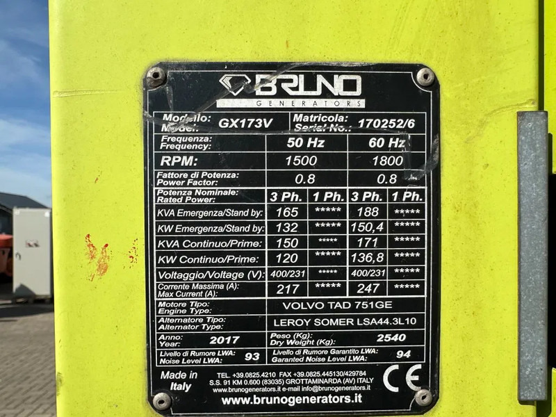Volvo TAD 753 GE Bruno Leroy Somer 165 kVA Silent Rental generatorset - Set generatora: slika 3 Volvo TAD 753 GE Bruno Leroy Somer 165 kVA Silent Rental generatorset - Set generatora: slika 3
