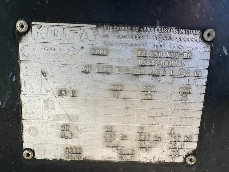 Yanmar Mosa TS 350 YSX-BC Las Diesel generatorset 12 kVA 350 Amp Welding genset - Set generatora: slika 3 Yanmar Mosa TS 350 YSX-BC Las Diesel generatorset 12 kVA 350 Amp Welding genset - Set generatora: slika 3