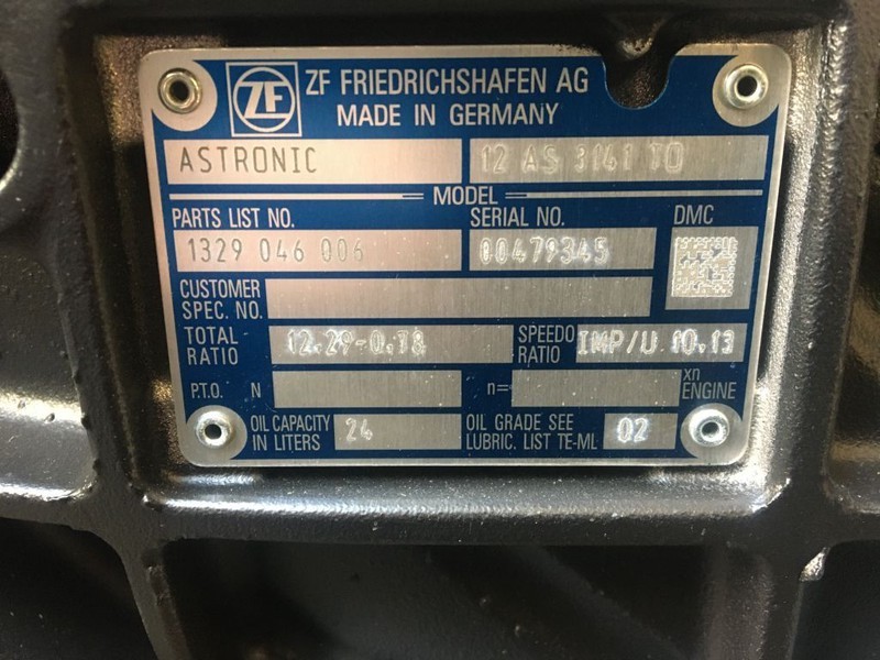 DAF Versnellingsbak ZF 12 AS 3141 TO 12,29 - 0,78 INTARDER - Menjač za Kamion: slika 3 DAF Versnellingsbak ZF 12 AS 3141 TO 12,29 - 0,78 INTARDER - Menjač za Kamion: slika 3