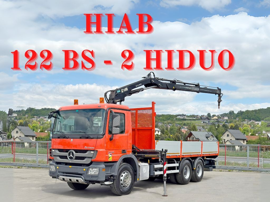 Mercedes-Benz ACTROS 2636*HIAB 122 BS-2 HIDUO + FUNK/6x4 * TOP - Kamion sa dizalicom: slika 1 Mercedes-Benz ACTROS 2636*HIAB 122 BS-2 HIDUO + FUNK/6x4 * TOP - Kamion sa dizalicom: slika 1