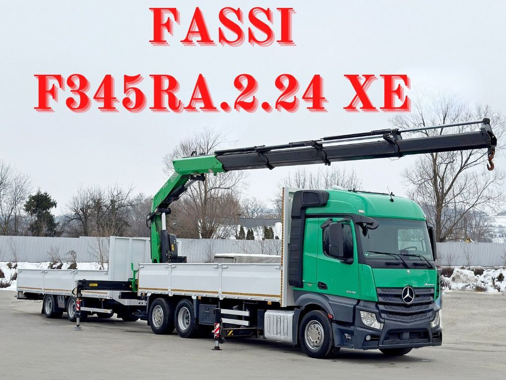 Mercedes-Benz ACTROS 2645 * FASSI F345.24 XE + FUNK + Anhänger - Kamion sa dizalicom: slika 1 Mercedes-Benz ACTROS 2645 * FASSI F345.24 XE + FUNK + Anhänger - Kamion sa dizalicom: slika 1