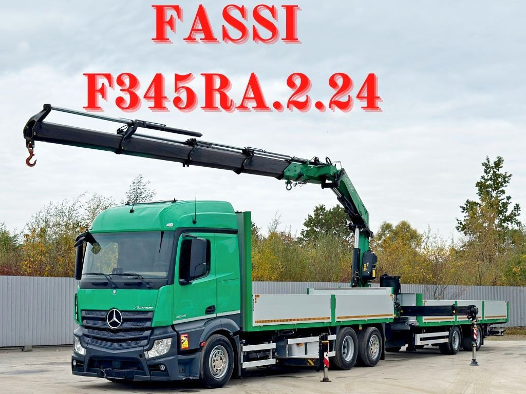 Mercedes-Benz ACTROS 2645* FASSI F345 RA 2.4/FUNK+Anhänger - Kamion sa dizalicom: slika 1 Mercedes-Benz ACTROS 2645* FASSI F345 RA 2.4/FUNK+Anhänger - Kamion sa dizalicom: slika 1