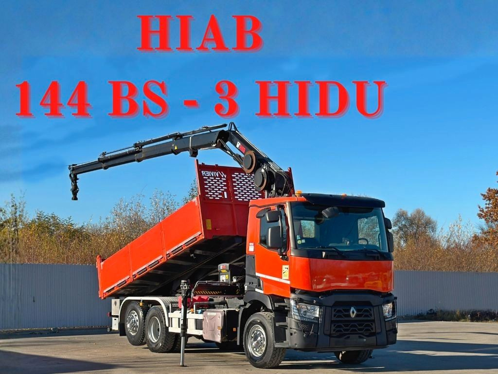Renault C430 * HIAB 144 BS - 3 HIDUO+ FUNK/ 6x2 - Istovarivač, Kamion sa dizalicom: slika 1 Renault C430 * HIAB 144 BS - 3 HIDUO+ FUNK/ 6x2 - Istovarivač, Kamion sa dizalicom: slika 1