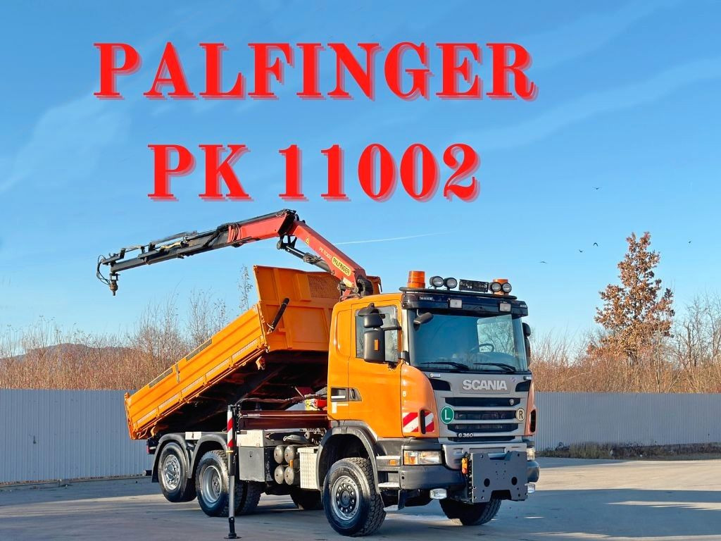 Scania G 360 * KIPPER 4,60m * PALFINGER PK 11002/ 6x4 - Kamion sa dizalicom: slika 1 Scania G 360 * KIPPER 4,60m * PALFINGER PK 11002/ 6x4 - Kamion sa dizalicom: slika 1