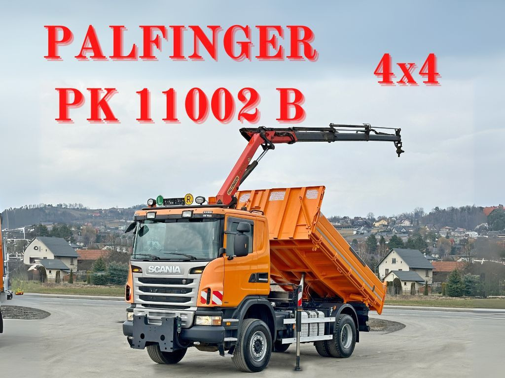 Scania G360 Kipper 4,10m *PK 11002 B + FUNK *4x4 Scania G360 Kipper 4,10m *PK 11002 B + FUNK *4x4 - Kamion sa dizalicom, Istovarivač: slika 1 Scania G360 Kipper 4,10m *PK 11002 B + FUNK *4x4 Scania G360 Kipper 4,10m *PK 11002 B + FUNK *4x4 - Kamion sa dizalicom, Istovarivač: slika 1