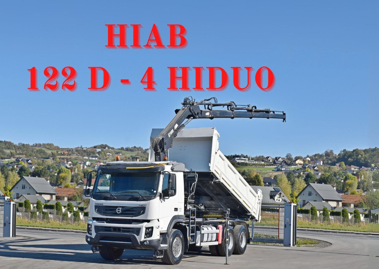 Volvo FMX 410 Kipper 5,20m*HIAB 122 D-4 HIDUO/FUNK*6x4 - Kamion sa dizalicom: slika 1 Volvo FMX 410 Kipper 5,20m*HIAB 122 D-4 HIDUO/FUNK*6x4 - Kamion sa dizalicom: slika 1