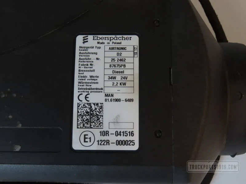 MAN 81619006409 Standkachel D2 2.2KW - Grejanje/ Ventilacija za Kamion: slika 2 MAN 81619006409 Standkachel D2 2.2KW - Grejanje/ Ventilacija za Kamion: slika 2